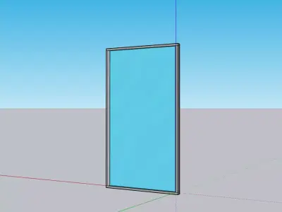 Mirror glass door Free 3D model