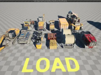 Trailer Pack - Unreal Engine Low-poly 3D model