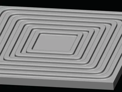 panel for CNC wood carving Free 3D model