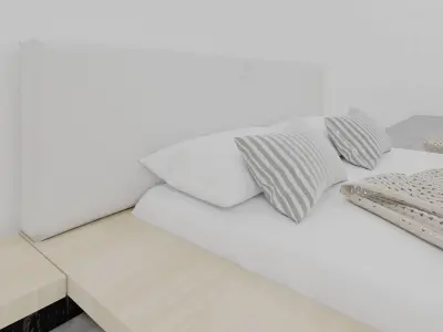 mrarq cama king size 02 Low-poly 3D model