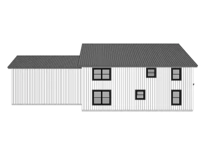 Barndominium House 021 -Archimple LLC Low-poly 3D model