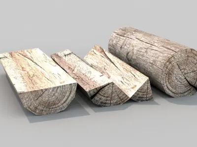 Firewood Nature 3D model