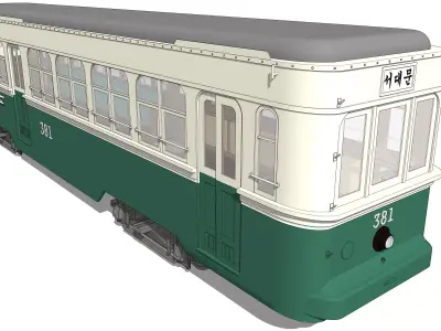 streetcar trolley car 3D model