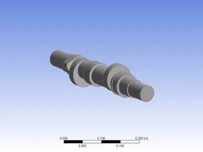 Camshaft 3d model design in Mechanical Engineering 3D print model