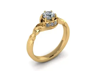 Jewelry Diamond Ring 3D print model 28