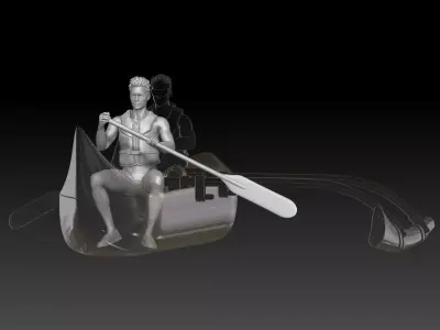 canoe boy 2 3D print model