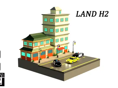 Land H2 Low-poly 3D model
