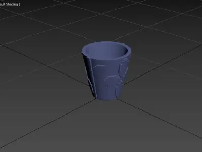 miniature flower pot 09 3D print model