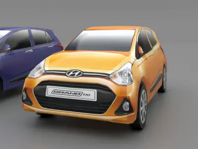 Grand i10 Sportz Low-poly 3D model