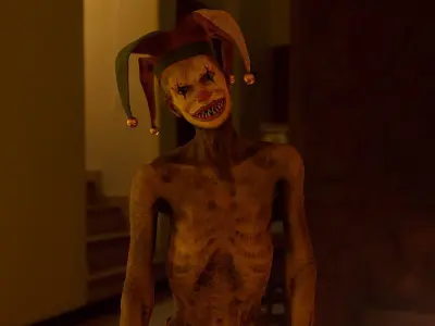 Scary Clown Low-poly 3D model