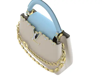 Louis Vuitton Capucines Mini Bag Cream Low-poly 3D model
