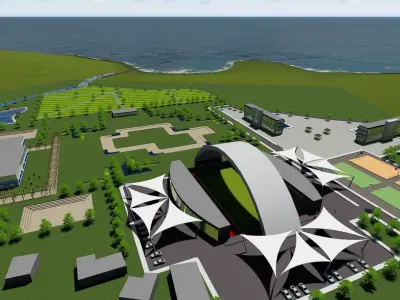 a village project for development 3D model