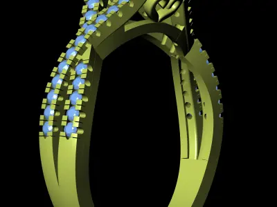  Diamond Solitaire Ring Jewellery for Women 3D print model buy