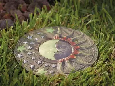 Green-Yellow Heathcote Garden Stepping Stone 3D model