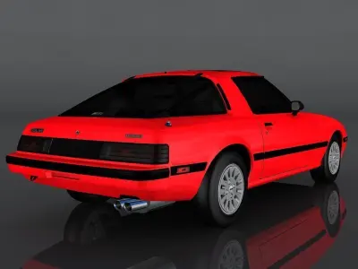 Mazda RX-7 1985  Low-poly 3D model