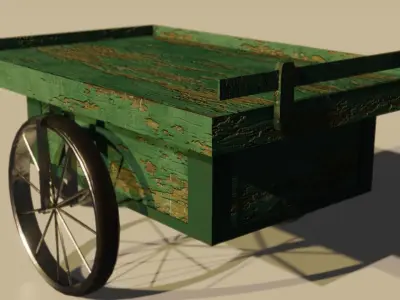 JunkmanCart cart Low-poly 3D model