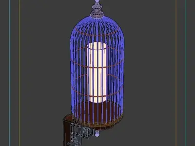Bird cage lamp 3D model