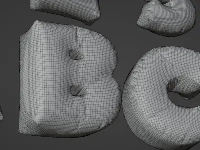 Ballons letters Symbols Numbers Pack 3D model