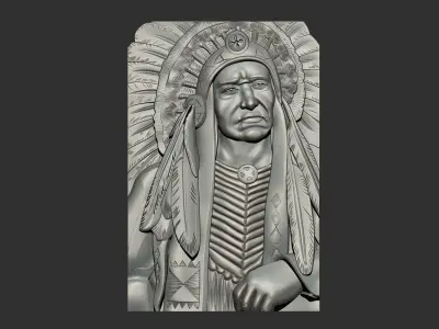 indian pendant 3D print model