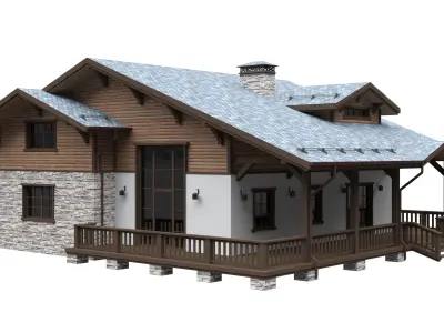 Chalet style cottage 3D model