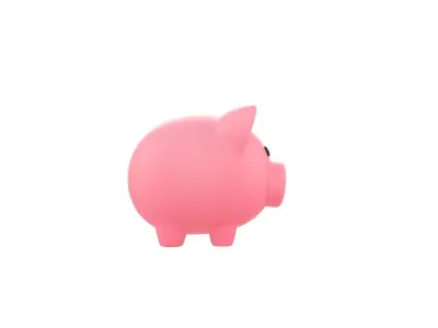 Cartoon Piggy Bank 3D model