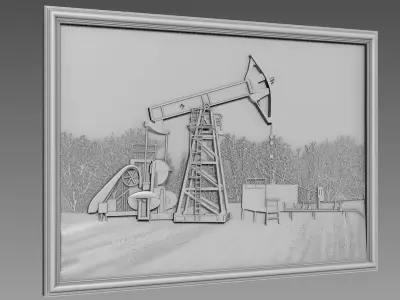 Drilling rig Relief 3D model