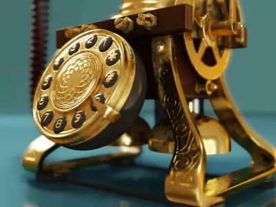 Eiffel Vintage Phone  3D model