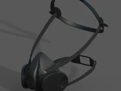 Gas mask helmet 3d model military  Low-poly 3D model buy