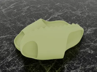 ADIDAS YEEZY SLIPPER - GREEN Low-poly 3D model