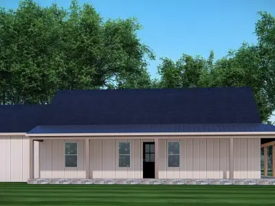 American Exterior House Design  Modern  Home Architecture 3D model