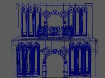 Castle front 3D model