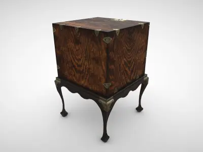 Japanese Cabinet Low-poly 3D model