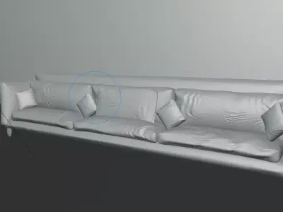 Couch 3D Model Free low-poly 3D model