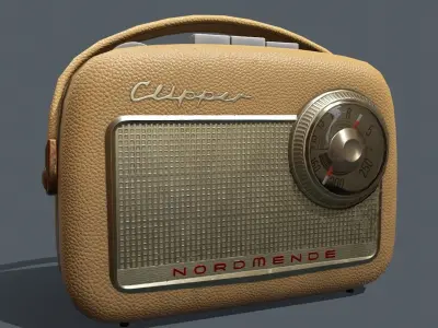 Pbr  Textured Realistic Vintage Radio Low-poly 3D model