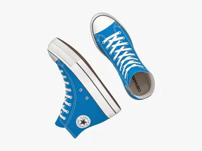 Chuck Taylor All Star Lift Platform High Top Blue 3D model