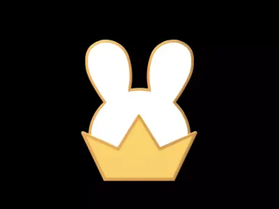 Golden Rabbit Crown Keychain 3D print model