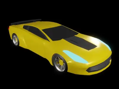 Sports car low poly 3d models 3D model
