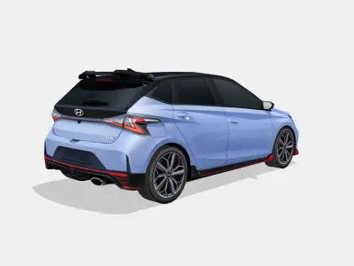 Hyundai i20 N 2021 Low-poly 3D model