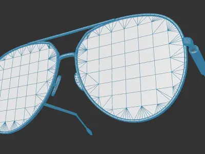 Luxury Sunglasses Aviators 3D Model 6 3D model