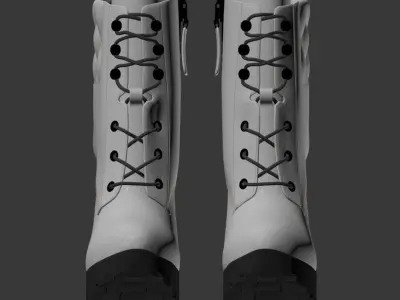 Clarissa suede ankle boot 3D model