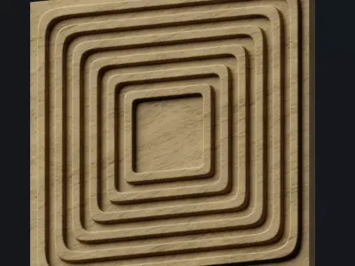 panel for CNC wood carving Free 3D model