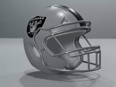 Las Vegas Raiders Football Helmet 3D model