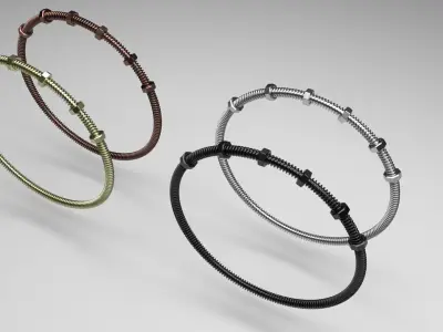 Bracelet With Bolts 3D print model