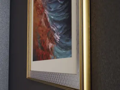 Framed Abstract Artwork 1 Low-poly 3D model