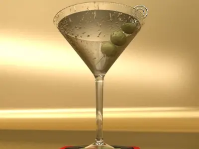 Martini Liquor Glass 3D model