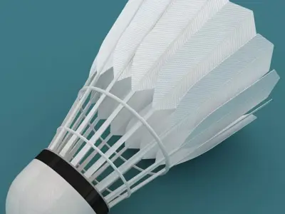 Shuttlecock Low-poly 3D model