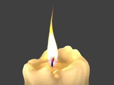 small hand held candle holder 3D model