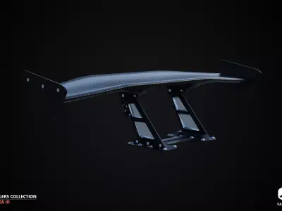 WINGS - Spoilers Collection III - All Formats Low-poly 3D model