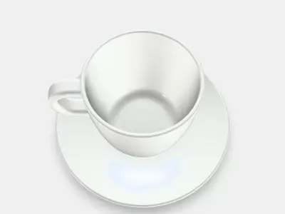 FARGKLAR Cup with saucer 2 Low-poly 3D model