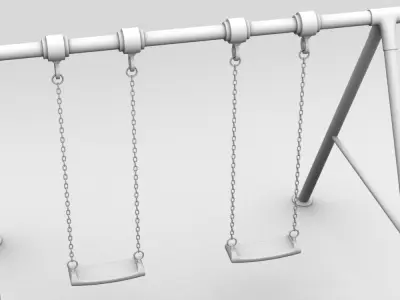 Swing A set for children 3D model